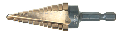 Quick Release Gold Oxide Multi-Diameter Step Drill - Impact Ready Quick Release Gold Oxide Step Drill - Impact Ready